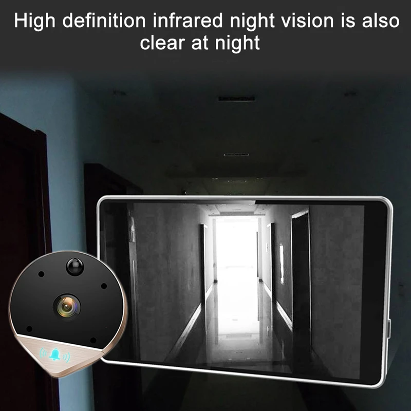 Противоугонные глазок с широким углом обзора смарт-видео WIFI беспроводной дверной звонок удаленный мониторинг визуальный инфракрасный