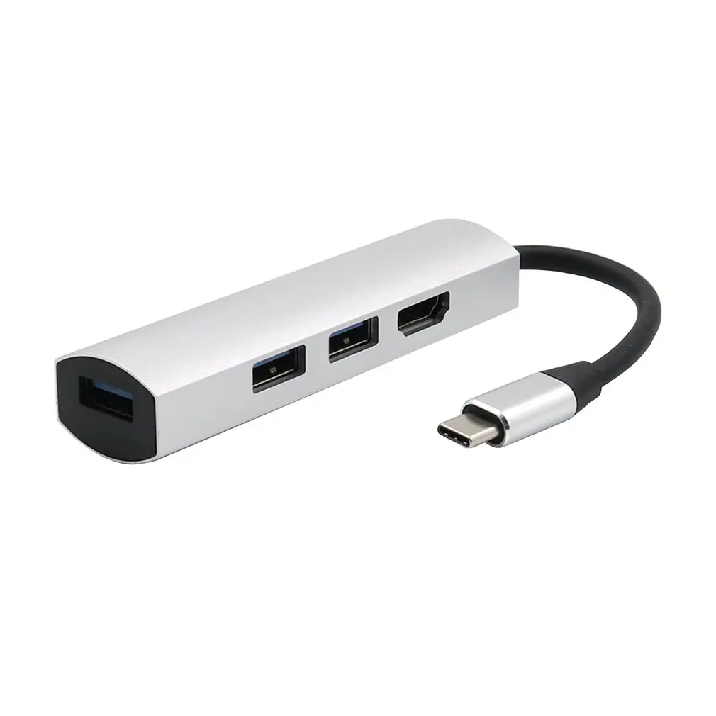 3 порта концентратор USB 3,1 тип-c к USB 3,0 разветвитель Кабель Шнур ноутбук планшетный компьютер аксессуары с 4K конвертер для HDMI