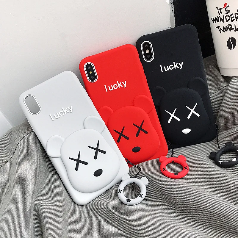 Милый мультяшный силиконовый чехол для телефона iphone x xr xs max 8 7 6 6s plus в форме