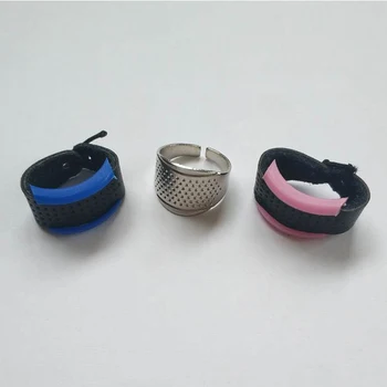 

1PC Adjustable Steel Leather Thimble Sewing Tool Handmade Patchwork Finger Protector Needlework Tools DIY Home Sewing Helper G