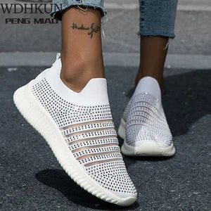 Women's Soft Sock Sneakers Plug 35-43  Breathable Comfortable Flat Shoes Women Walking Jogging Ladies Shoes Casual Shoes