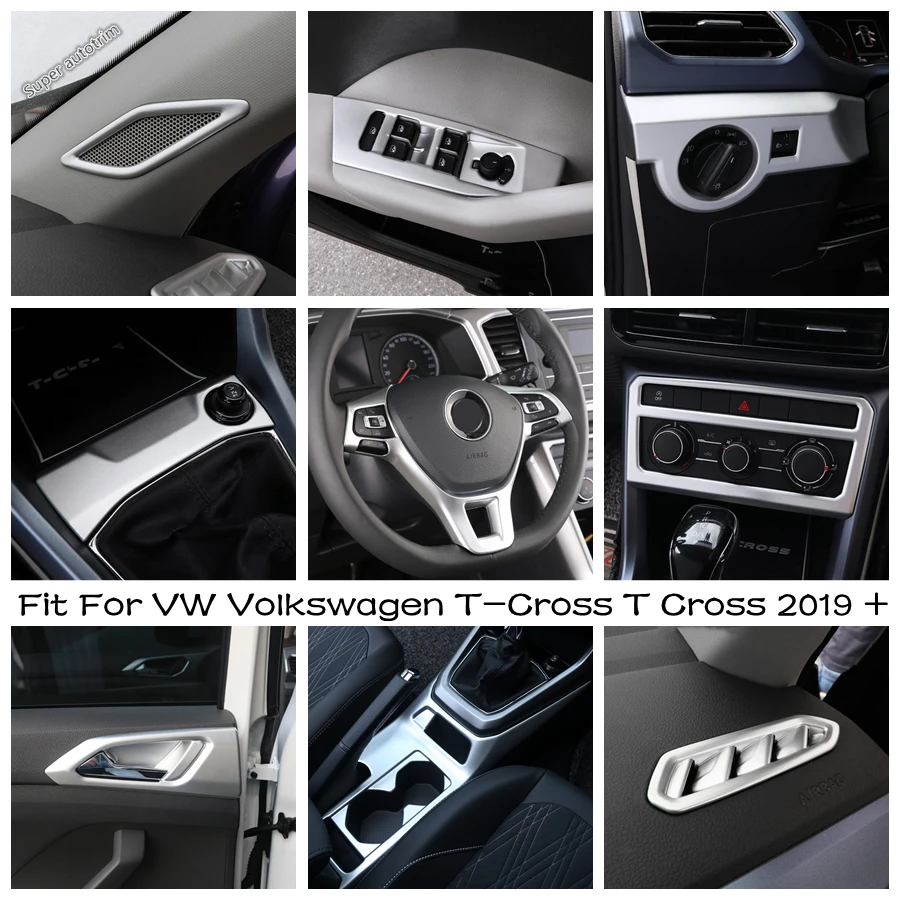 Pannello Di Illuminazione Per Sigarette/Cruscotto Ac Aria Condizionata Vent Cover Trim Accessori Per Vw Volkswagen T-Cross T Cross 2019-2023