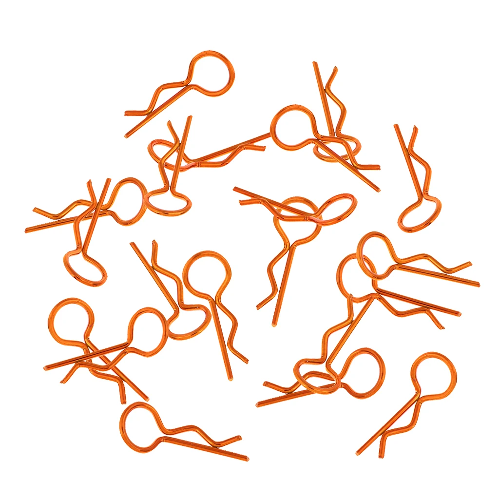 Body Clips R Pins For Redcat HPI HSP 1:10 1:12 1:8 RC Cars Orange 20pcs