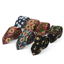 Для мужчин s узкие галстук-бабочка с цветочным принтом хлопчатобумажный галстук для мужчин свадебное торжество деловая встреча событие банкет для подарка
