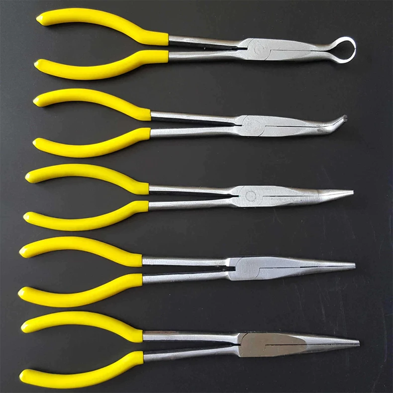Long Handle Multi-functional Reach Circle Nose Pliers Plug Puller 004