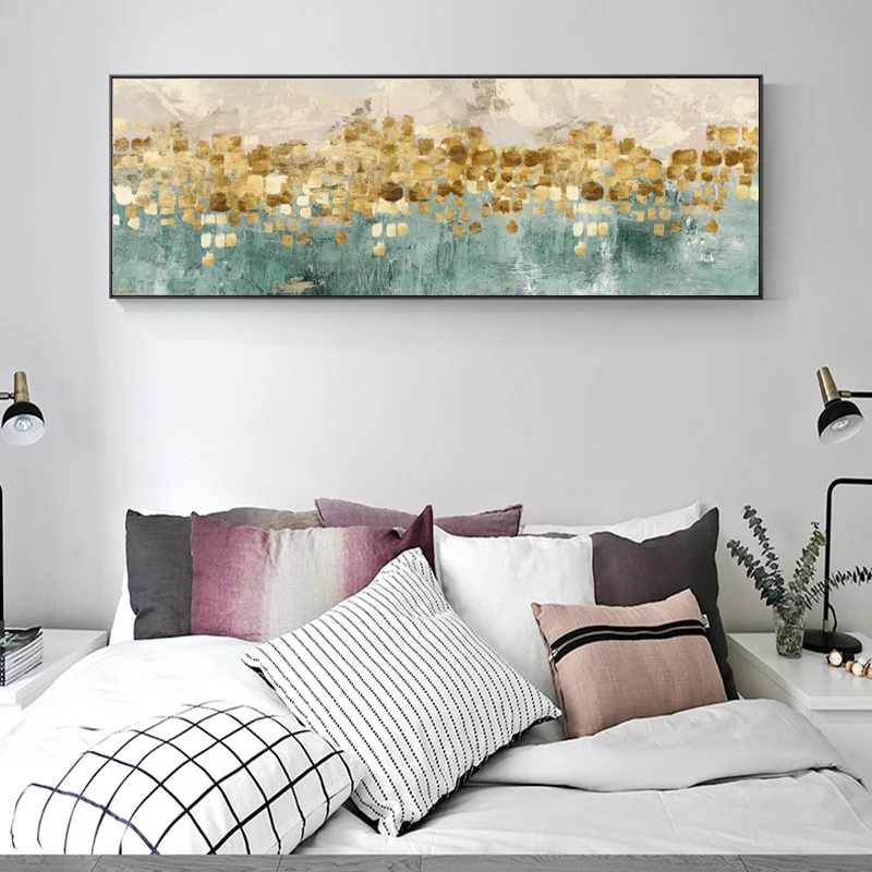 Modern-Abstract-Oil-Painting-on-Canvas-Posters-and-Prints-Wall-Art-Golden-Money-Beach-Pictures-for (2)