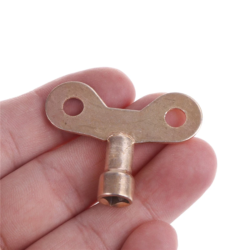 4pcs 6mm Hole core Square Socket Brass Radiator Keys Plumbing Bleeding Key Solid Water Tap For Air Valve Plumbing Tool