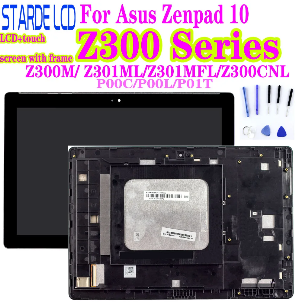 AAA Z300M P00C Z300C Z301MFL ML P00L Z300CNL P01T LCD para Asus Zenpad 10 LCD pantalla táctil montaje con marco digitalizador - 1