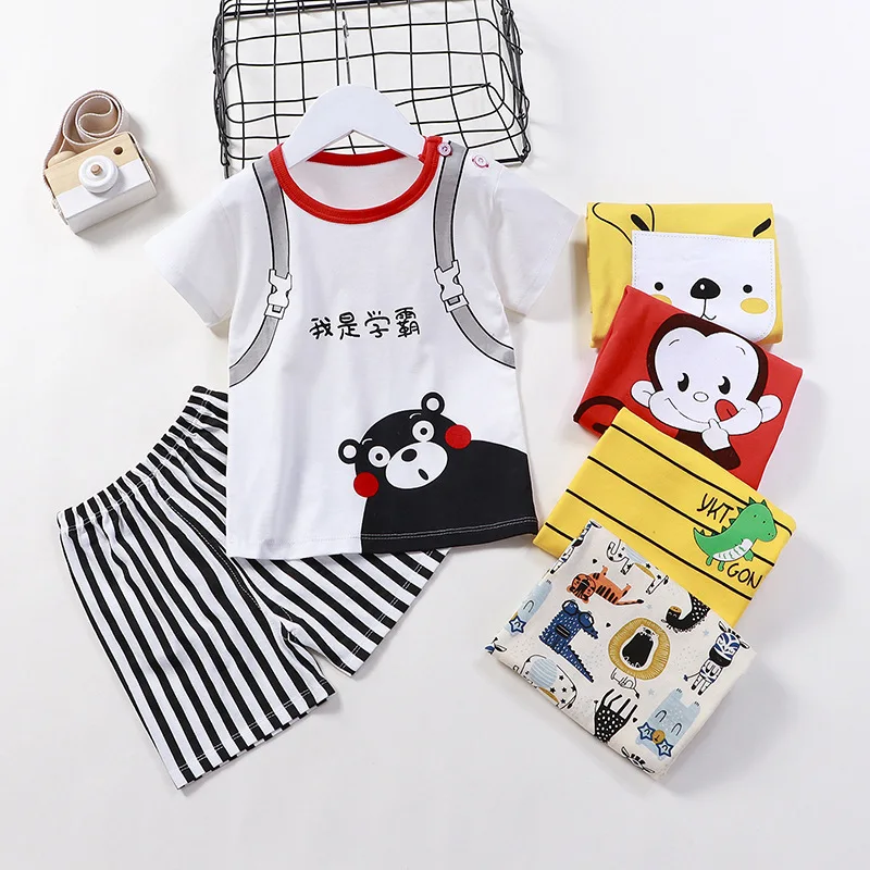 baby clothes in sets	 Kids Clothes Set Baby Boy/Girl T-Shirt + Shorts Summer Clothing Cotton Cartoon Casual Boys Tracksuit Children Baby Clothes Set Baby Clothing Set comfotable