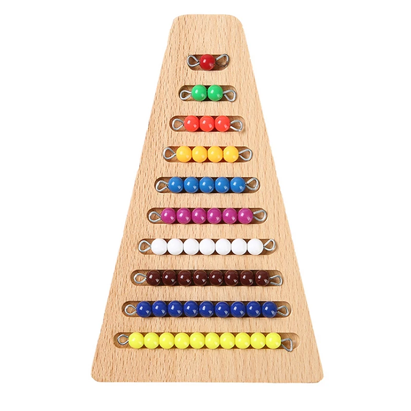 Children Kids Wood Montessori Math Calculating Plates Board Colorful C 
