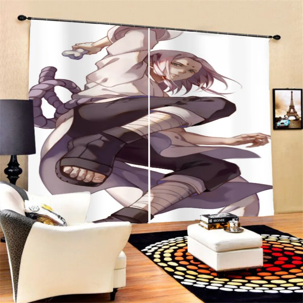 Занавески сказочные для гостиной спальни 3D японского аниме занавески оконные шторы занавеси домашний декор 1 шт. пользовательские домашние шторы