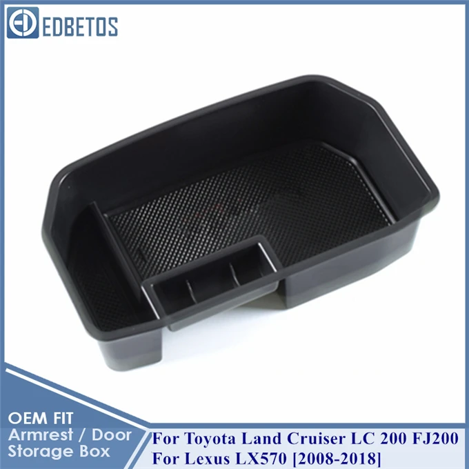 For Toyota Land Cruiser LC 200 FJ200 and Lexus LX570 Center Console Storage Box Armrest Box Organizer Accessories 2008-2018