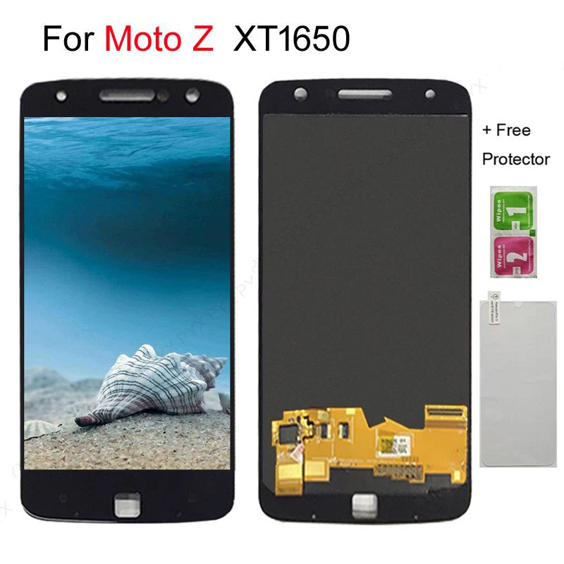 ЖК-дисплей 5,5 дюйма для Motorola Moto Z, сенсорный экран, дигитайзер, замена для MOTO Z Droid, дисплей XT1650 XT1650-03 LCD
