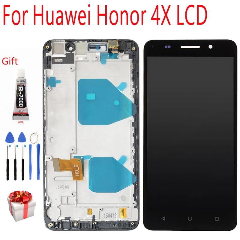 Модуль дисплея для Huawei Honor 4X ЖК-дисплей сенсорный экран в сборе дигитайзер для Honor 4X ЖК-дисплей Бесплатные инструменты