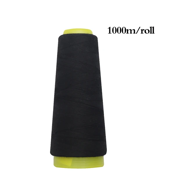D&D 500M Strong and Durable Sewing Threads for Sewing Polyester Thread Clothes Sewing Supplies Accessories White  Black 1pc Black