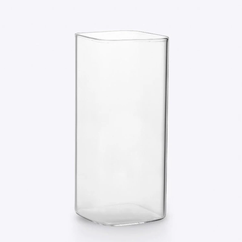 Прямая с фабрики набор 2 высокое боросиликатное стекло чашка квадратная молочная стеклянная кружка посуда для напитков стеклянная посуда для воды сок питьевой стекло es