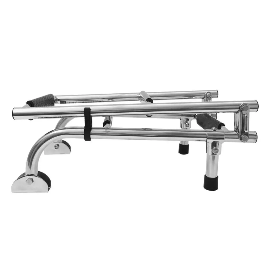 Marine Boat Telescopic Ladder (4 Step), Stainless Steel Folding Ladder -Antiskid Protective