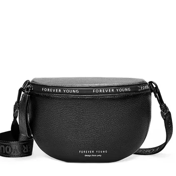 

Casual Fashion Women Genuine Leather Waist Bag Chest Bag Cowhide Daypack