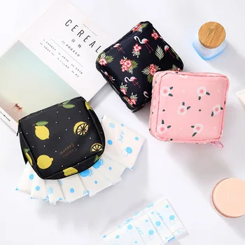 

Portable Girl Women's Cosmetic Coin Card Storage Bag Sanitary Pad Napkin Sundries Container Organizer Pouch Pocket Bag