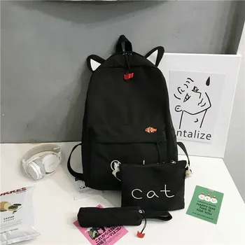 

Casual Backpack Canvas Women Backpack New School Bag Fashion Teenager Shoulder Bag Anti-theft Rucksack Mochilas Female Bagpack