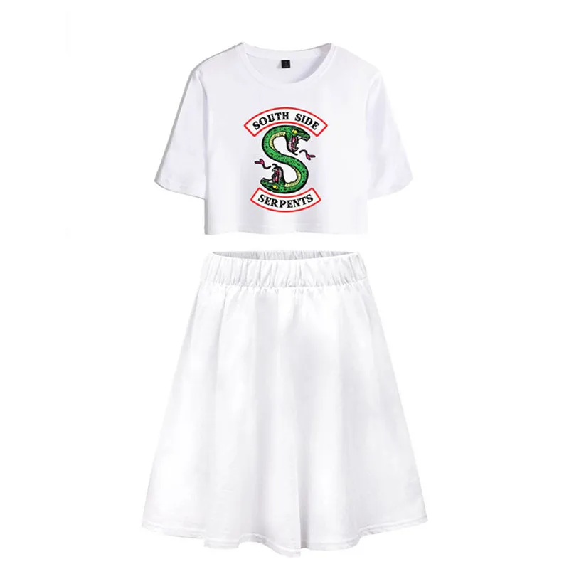 style 5 "South Side serpents" ривердейл Косплэй костюм ривердейл Southside юбка спортивный пикантные полный набор Тупоголовым футболка женское платье для девочек - Цвет: style 5