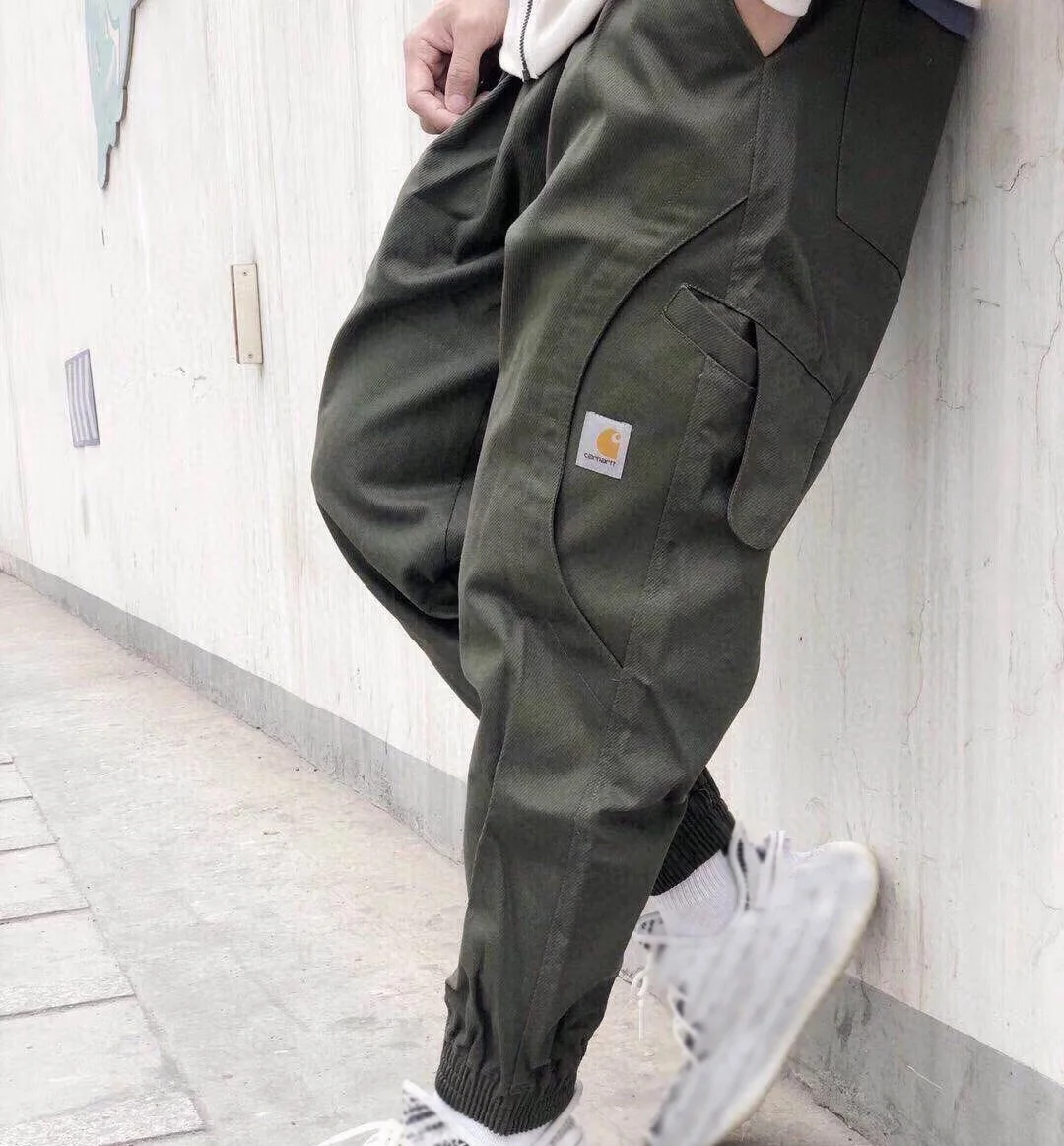 

2020 Summer New Trendy Brand Car Multi-pocket Hartt Couple Tooling Leggings