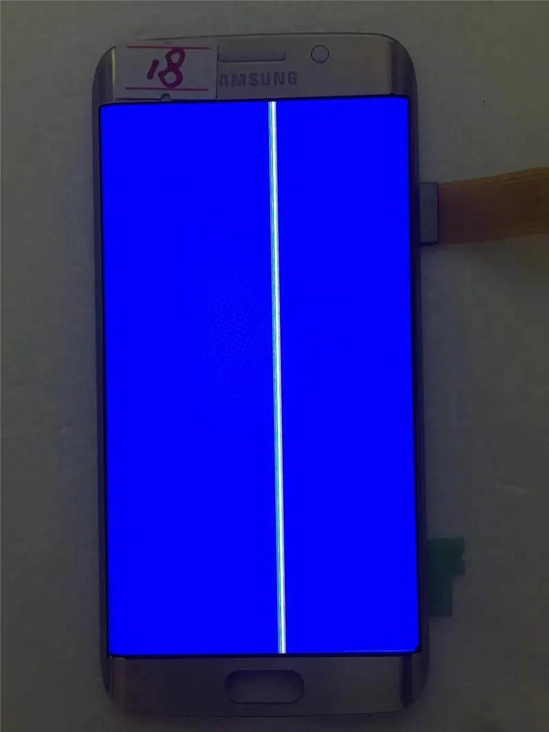 Original AMOLED With Line For Samsung Galaxy S6 edge lcd G925A G925U G925F LCD Display Touch 3