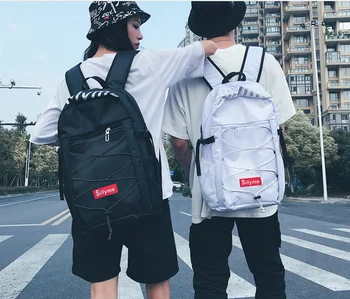 

Street Trend Hip-hop Backpacks Teenager Personality School Student Couple Bags Unisex Leisure Travel Weekend Bags Mochila D182