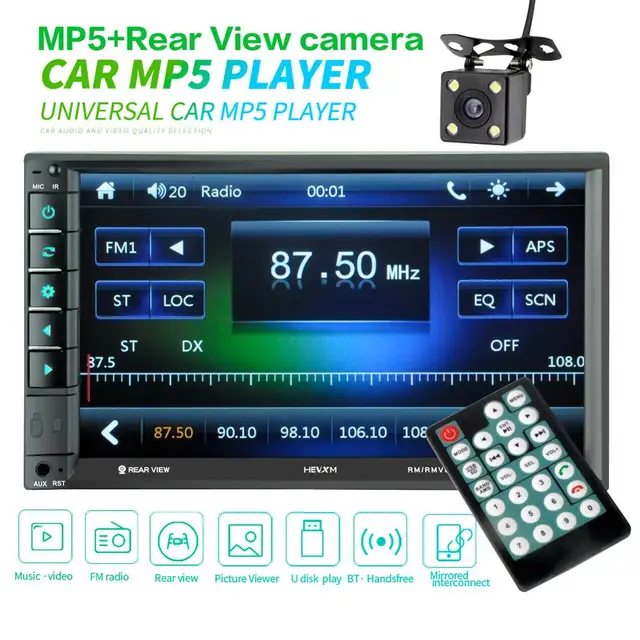 $US $75.60 2din Car Radio Android multimedia player Autoradio 2 Din 7'' Touch screen GPS Bluetooth FM WIFI aut