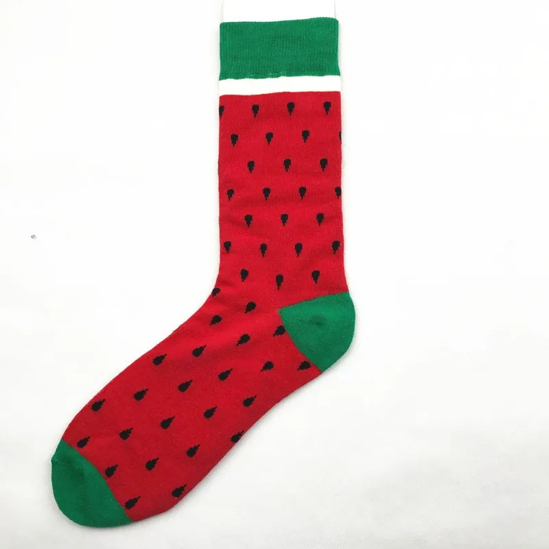 1 пара, мужские уличные спортивные носки, мужские и женские цветные носки с фруктовым рисунком животных из чесаного хлопка, забавные свадебные подарочные носки - Цвет: 23
