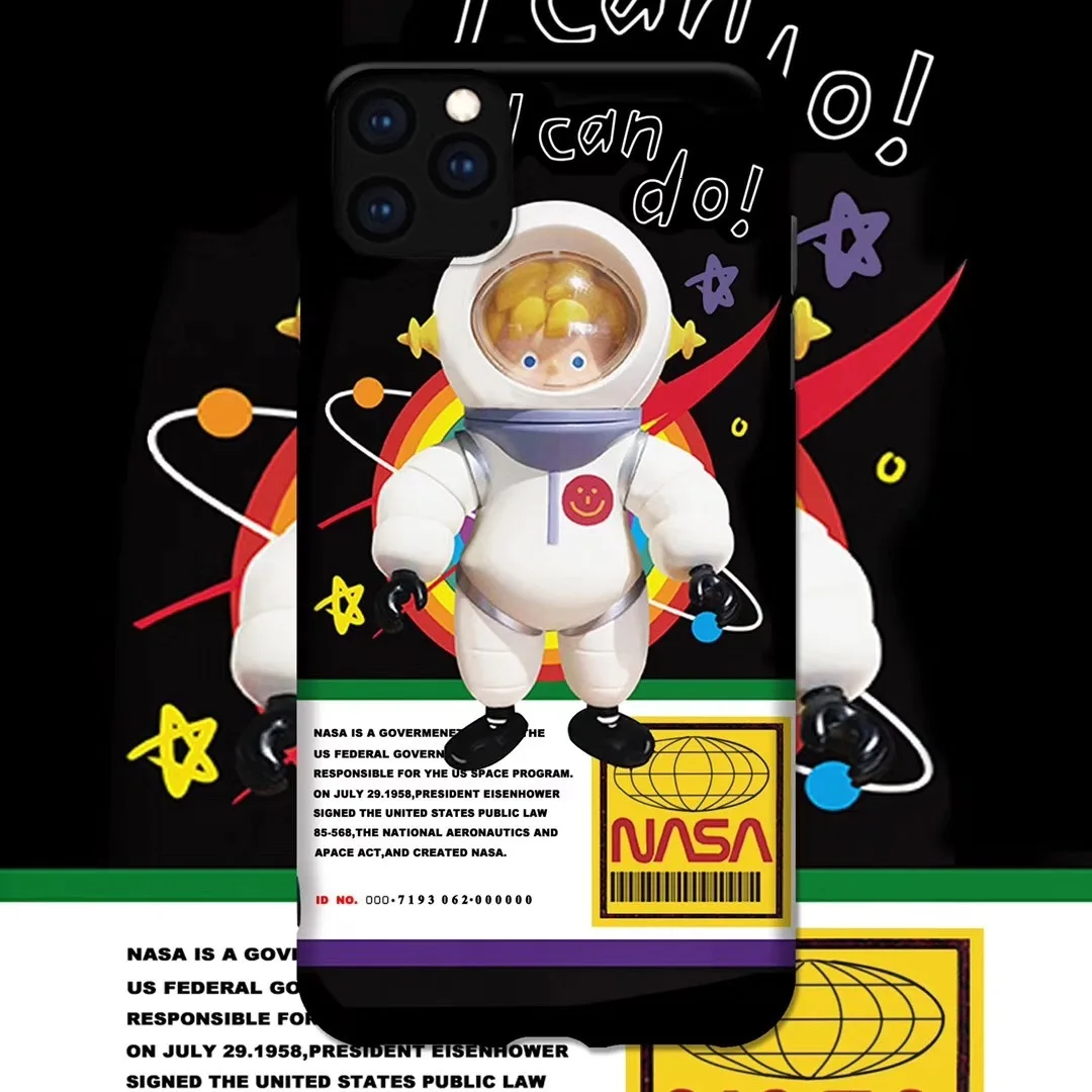 

Cartoon astronaut pattern Phone Case For iPhone 7 8 6 6s Plus X XR XS Max Silicone soft case for iPhone11 pro