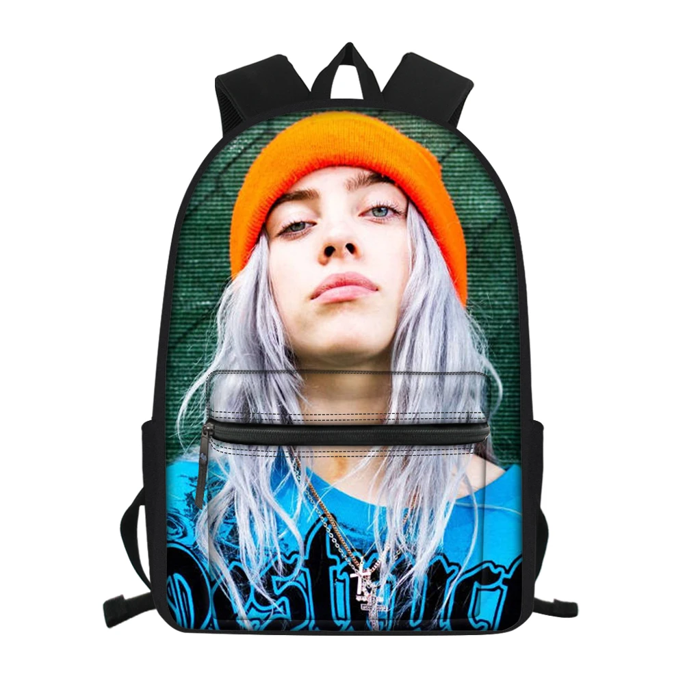 Классный раппер Billie Eilish, школьная сумка с принтом для подростков, для мальчиков и девочек, дорожный рюкзак для ноутбука, для мужчин и женщин, холщовая ранец, рюкзак, рюкзак