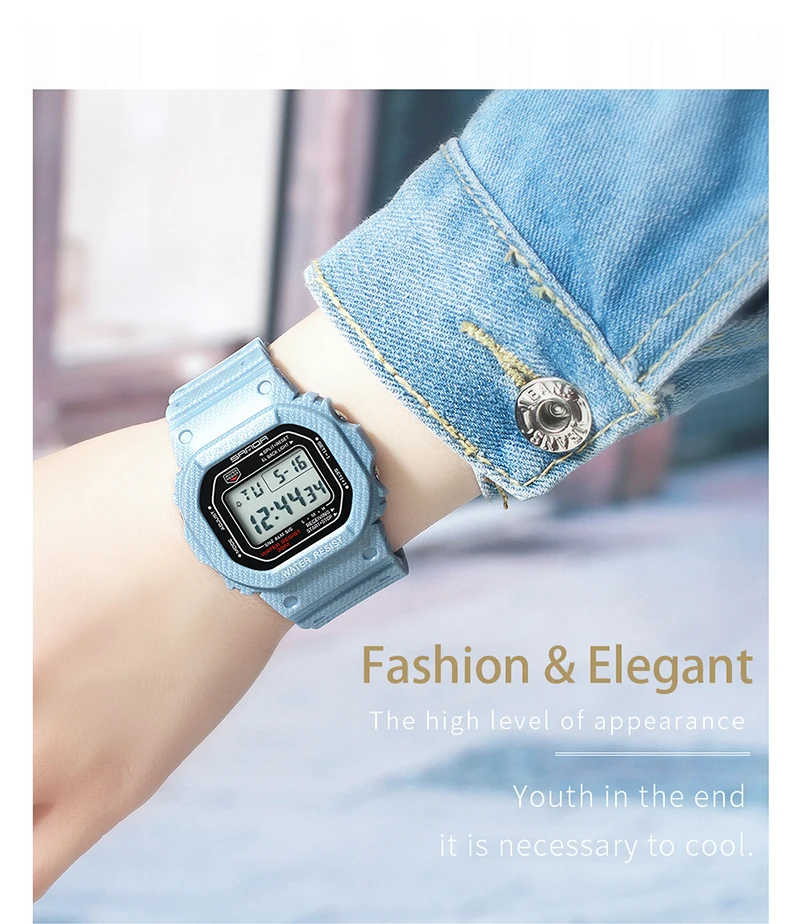 SANDA цифровые спортивные часы водонепроницаемые парные часы наручные часы для влюбленных многофункциональные креативные часы Топ бренд