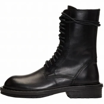 

Handsome Hong Kong Style zipper lace up Martin boots women's British wind net red middle tube short boots women's snow boots Plu