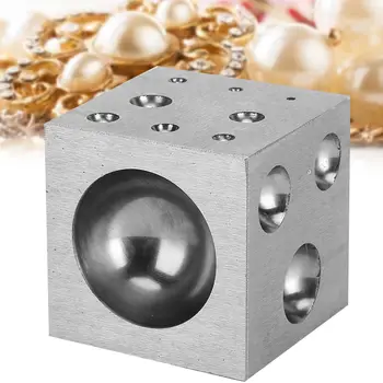 

18 Hole Dapping Block High Hardness Silver Gold Metal Jewelry Making Processing Dapping Goldsmithing Tools Square Dapping Block