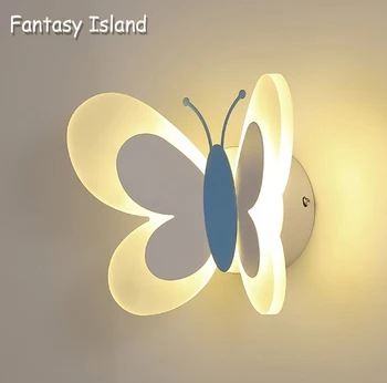 

Creative LED children's room wall lamp Nordic modern minimalist cartoon personality butterfly wall light boy girl room lamp deco