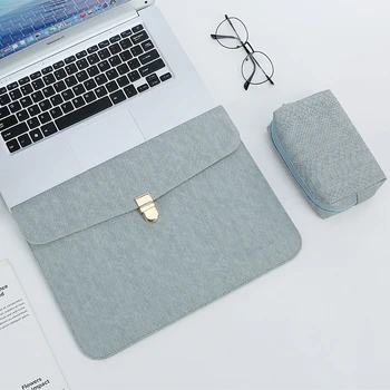 

11'' 12'' 13.3'' 14'' Sleeve Laptop Bag for Macbook Air Pro 11 12 13.3 Waterproof Case for Huawei Matebook 10.8 PU Leather Bag