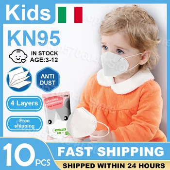 

10PCS KN95 Kids Face Mask 4 Layers Anti Dust Child Mouth Mask Protective Mask For Baby Children Mask