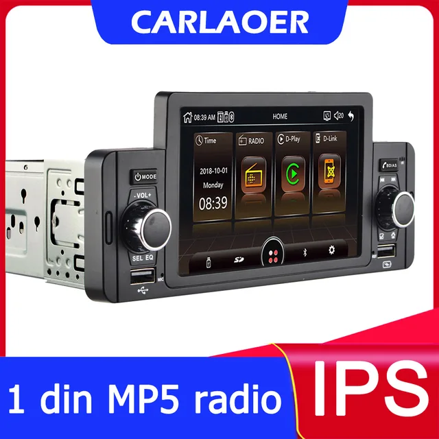 $51.59 1Din Car Radio IPS MP5 Multimedia Player Bluetooth Autoradio Stereo Video Mirror Link 1 din For VW Hyundai Nissian Toyota Lada