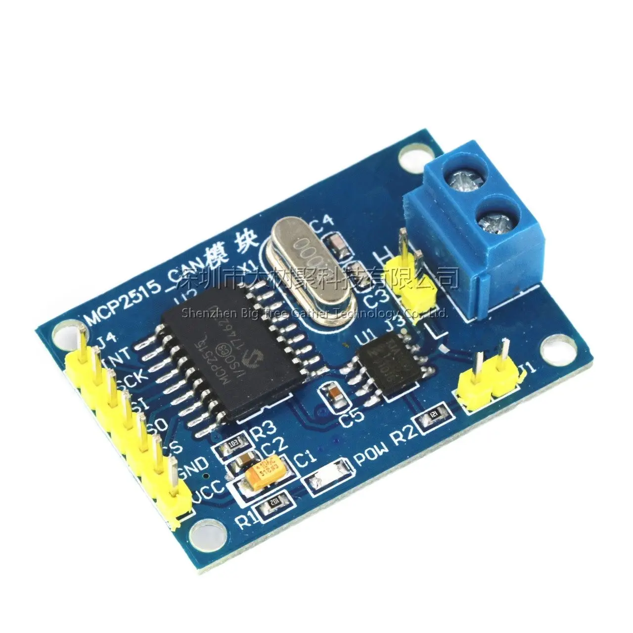 

MCP2515 CAN bus module TJA1050 receiver SPI protocol 51 single chip microcomputer program example