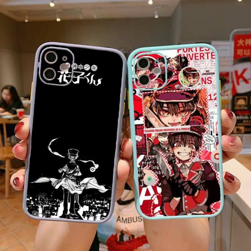 Мультяшный чехол Hanako-kun для телефона iPhone 12 11 Mini Pro XR XS Max 7 8 Plus X матовая прозрачная