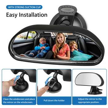 

Car Interior Rearview Mirror Safety Car Back Seat Baby View Mirror Adjustable Baby Rear Convex Mirror Car Baby Kids Monitor