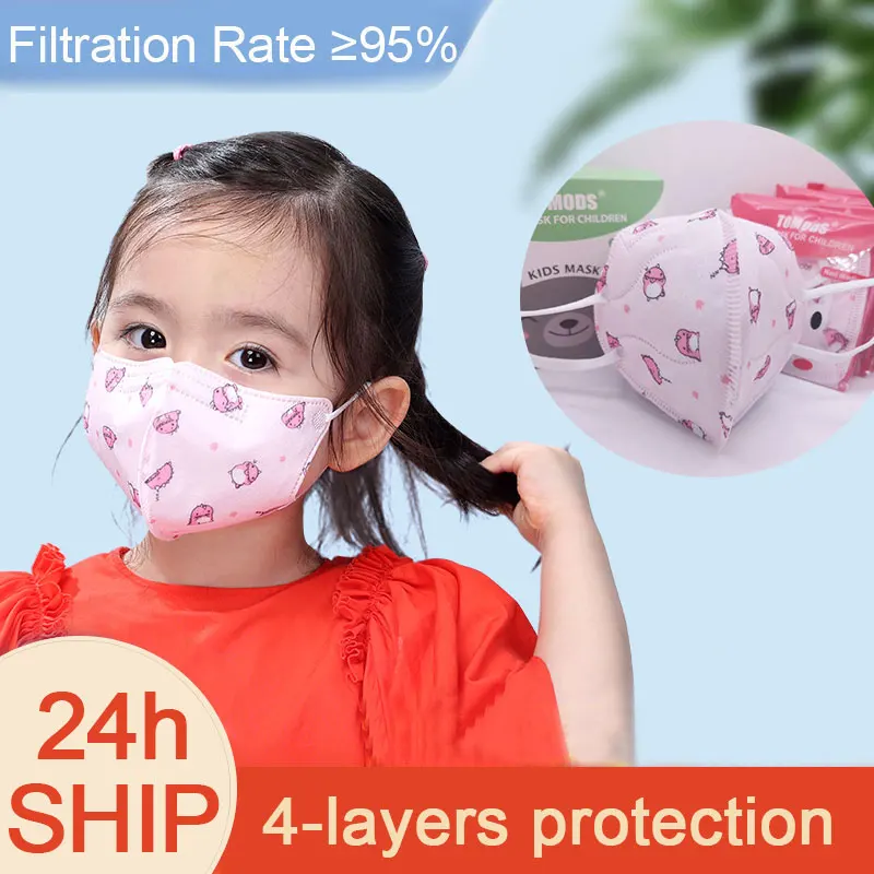 Los niños KN95 máscaras para 2-9 años chico KN95 Mascarillas polvo KN95Mask protección FFP2 FPP2 máscara filtro facial respirador FPP3 FFP3