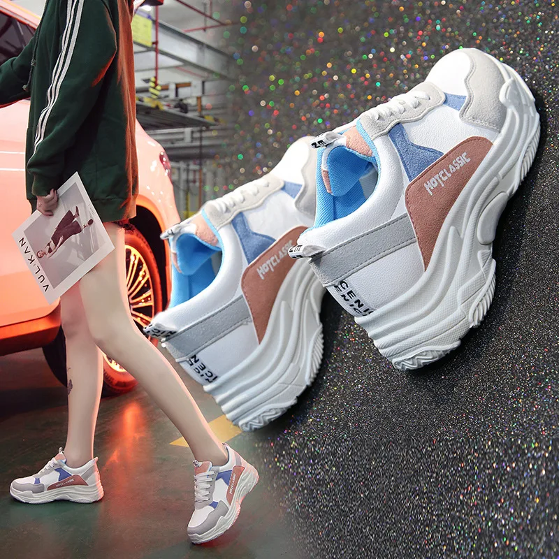 

Dad Women's Korean-style 2019 Spring And Autumn New Style INS Versatile Harajuku Ulzzang Students Small White Shoes Athletic Sho