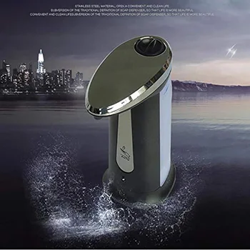 

1pc 400ml Automatic Sensor Soap Dispenser Base Wall Mounted Stainless Steel Touch-Free Sanitizer Dispenser For Kitchen Bathroom