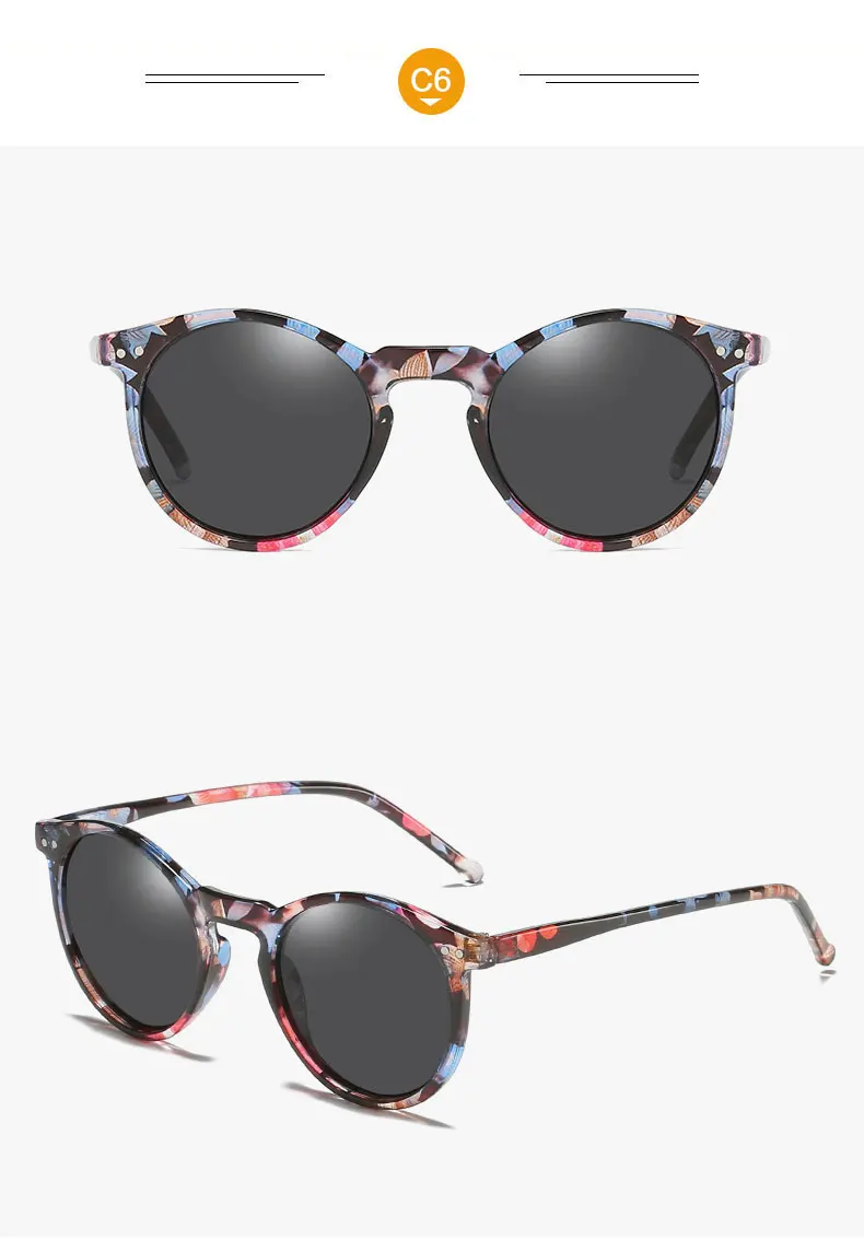 Модные солнцезащитные очки для мужчин и женщин Поляризованные Ретро брендовый дизайн круглые солнцезащитные очки оттенки Oculos De Sol UV400 очки