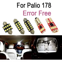 7pc x Canbus Error Free LED bulbs Interior inside Reading lights kit For 2002-2011 Fiat Palio 178 Accessories Dome Map lamp