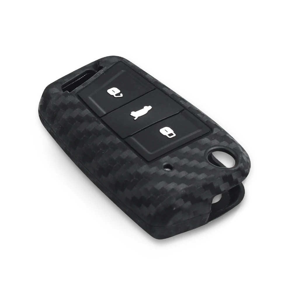 Cover Remote Control/ Key Case For Vw Golf 7 Bora Jetta Golf Passat Gti Skoda Octavia A7 Polo 5 Silicone Carbon Fiber - - Racext™️ - - Racext 17