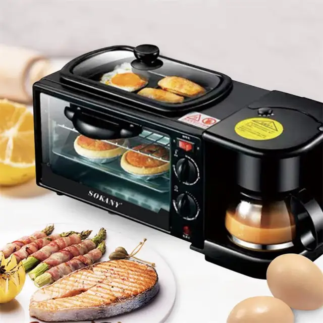 AFINMEX™ 3 In 1 Breakfast Maker Breakfast Machine, Electric Oven