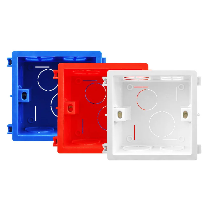 

Cassette Universal Cable Box Bottom Case 86 Type Switch Socket Concealed PVC86 Type Embedded di he Assembly Line Box